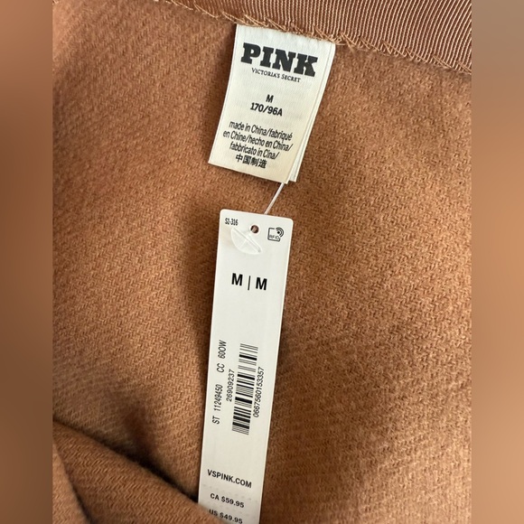 PINK Victoria secret Scarf wrap short wool Skirt neutral size M NWT - Picture 3 of 7